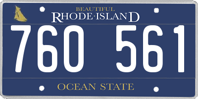 RI license plate 760561