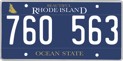 RI license plate 760563
