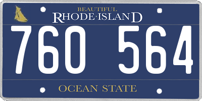 RI license plate 760564