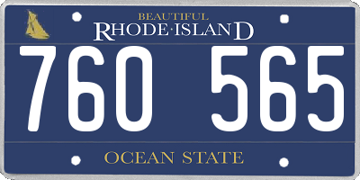 RI license plate 760565