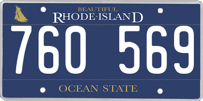 RI license plate 760569