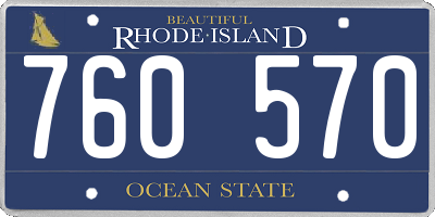 RI license plate 760570