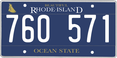 RI license plate 760571