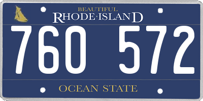 RI license plate 760572