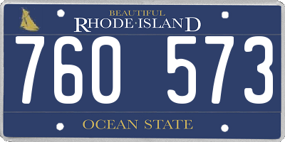 RI license plate 760573