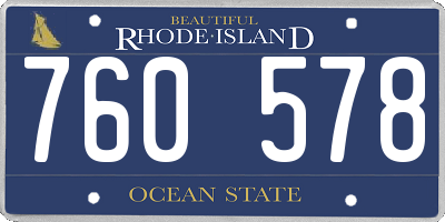 RI license plate 760578