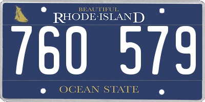 RI license plate 760579