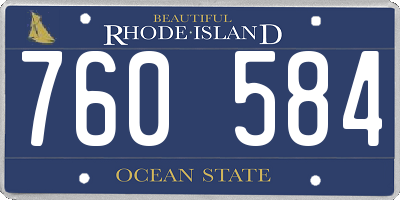 RI license plate 760584