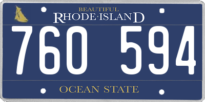 RI license plate 760594