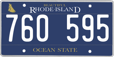 RI license plate 760595