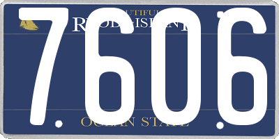 RI license plate 7606