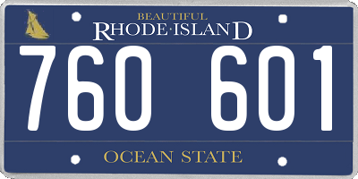 RI license plate 760601