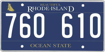 RI license plate 760610