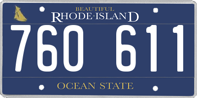 RI license plate 760611