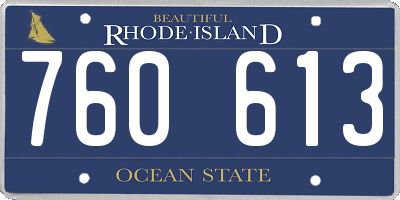 RI license plate 760613
