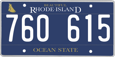 RI license plate 760615