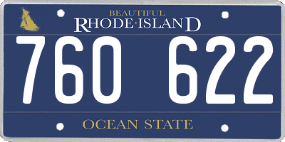 RI license plate 760622
