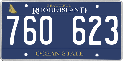 RI license plate 760623