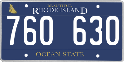 RI license plate 760630