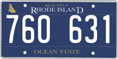RI license plate 760631