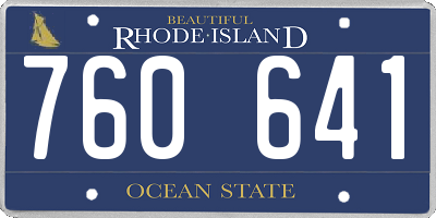 RI license plate 760641