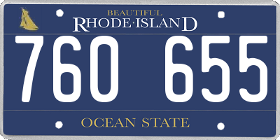 RI license plate 760655