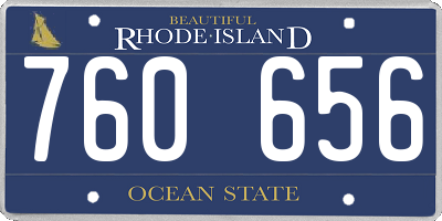 RI license plate 760656
