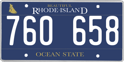 RI license plate 760658