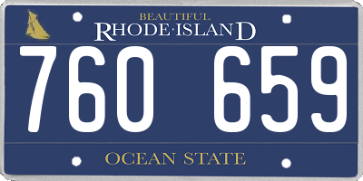 RI license plate 760659