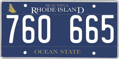 RI license plate 760665