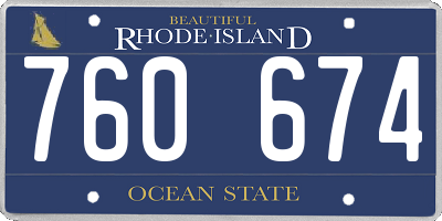 RI license plate 760674