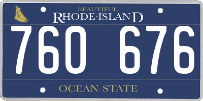 RI license plate 760676