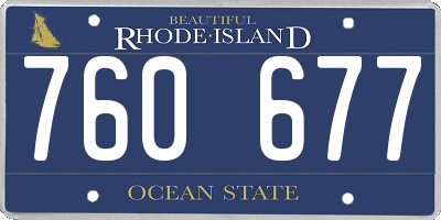 RI license plate 760677