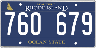 RI license plate 760679