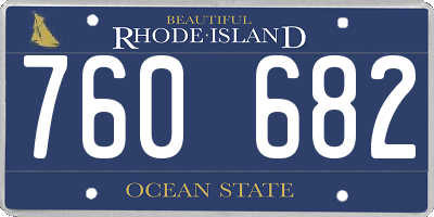 RI license plate 760682
