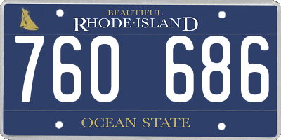 RI license plate 760686