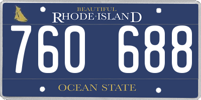 RI license plate 760688