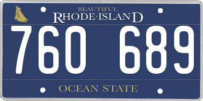 RI license plate 760689