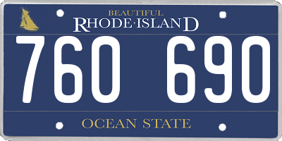 RI license plate 760690