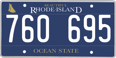 RI license plate 760695