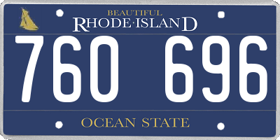 RI license plate 760696
