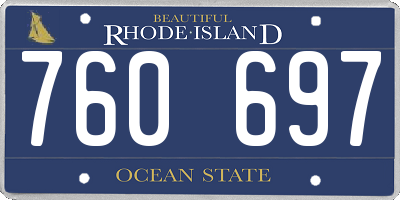 RI license plate 760697