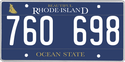 RI license plate 760698