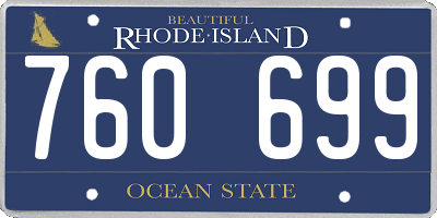 RI license plate 760699