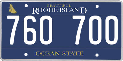 RI license plate 760700