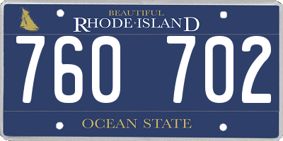RI license plate 760702