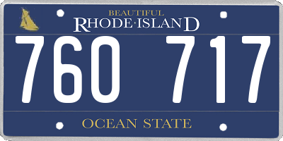 RI license plate 760717