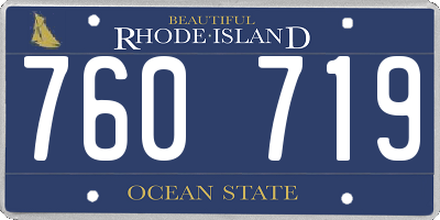 RI license plate 760719