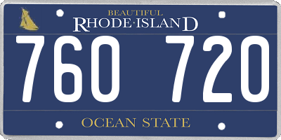 RI license plate 760720