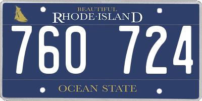 RI license plate 760724
